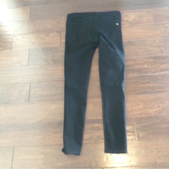 RAG & BONE Lamb Leather Hyde Front Skinny Black Jeans W1620K5 Denim COAL 29 - Picture 5 of 15